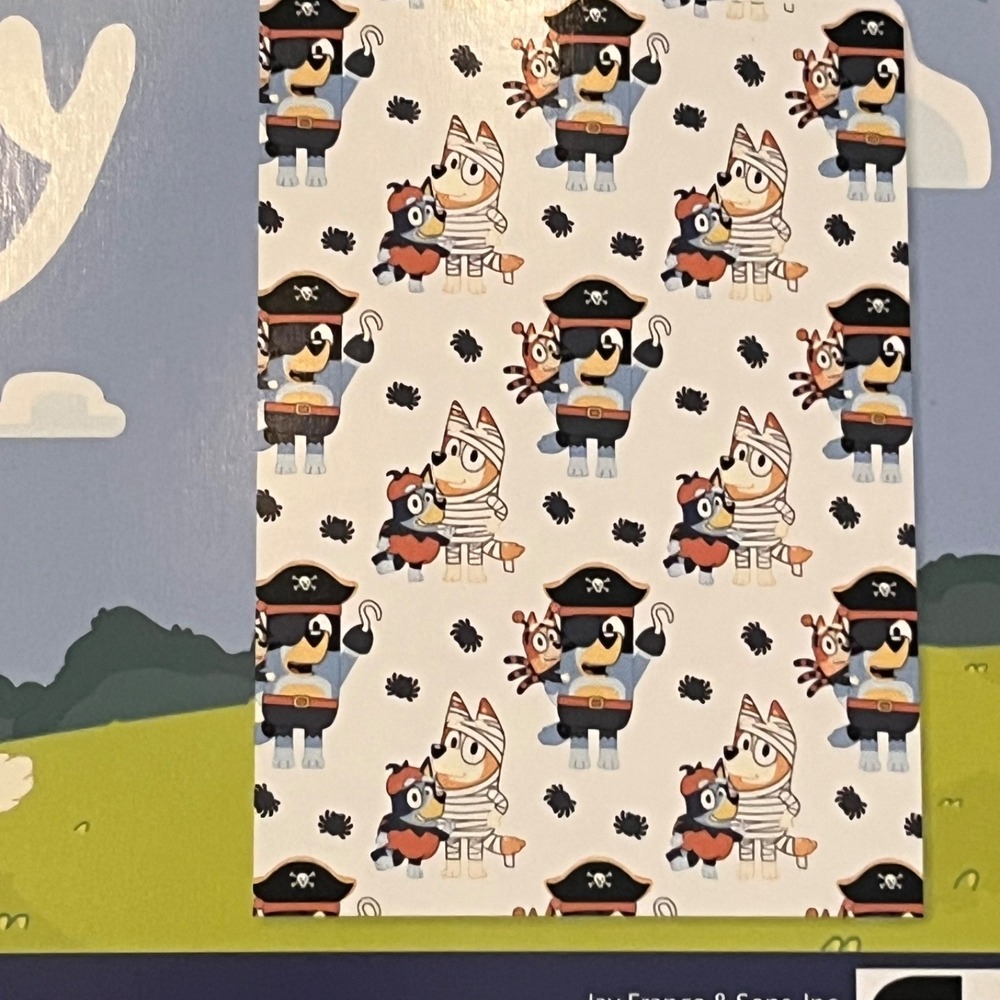 New Bluey Halloween Plush Throw Blanket 50x70 Pirate Spider Mummy - Picture 5 of 8